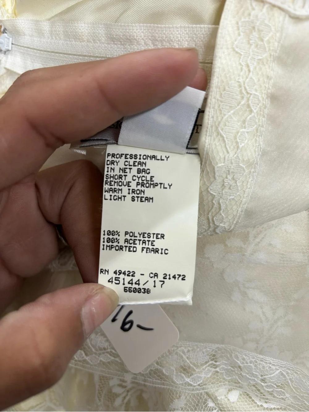 Jessica McClintock delicate cream